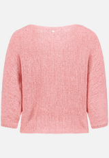 Strickpullover mit Fledermausärmeln / Rückseite