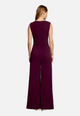 Jumpsuit mit weitem Bein / Modellfoto Rückseite