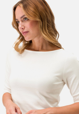 Basic Shirt  mit U-Boot-Ausschnitt / Detailbild