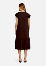 Casual-Kleid mit Flügelärmeln / Modellfoto Rückseite