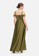 Abendkleid schulterfrei / Modellfoto Rückseite