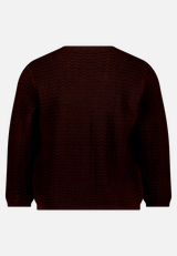 Strick-Cardigan mit V-Ausschnitt / Rückseite