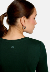 Basic-T-Shirt mit V-Ausschnitt / Detailbild