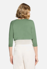 Bolero-Jacke figurbetont / Modellfoto Rückseite
