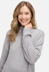 Strickpullover mit hohem Kragen / Detailbild