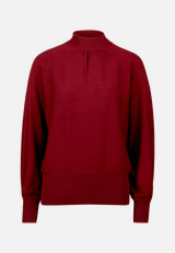 Feinstrickpullover mit Stehkragen / Vorderseite