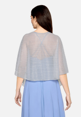 Cape im Glitzer-Look / Modellfoto Rückseite