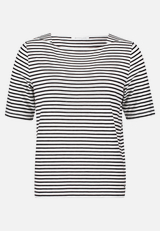 Streifenshirt mit U-Boot-Ausschnitt / Vorderseite