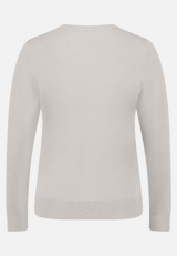 Basic-Strickpullover mit Rundhalsausschnitt / Rückseite