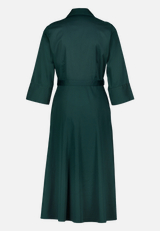 Hemdblusenkleid Midi mit Bindegürtel / Rückseite