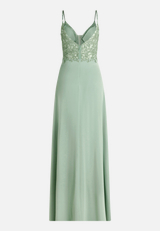 Abendkleid mit Stickerei / Rückseite