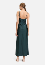 Abendkleid mit Raffung / Modellfoto Rückseite