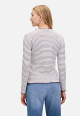 Langarm-Shirt mit Kragen / Modellfoto Rückseite