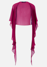 Chiffonstola mit Volant / Vorderseite