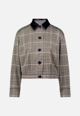 Karo-Jacke mit Knopfleiste / Vorderseite