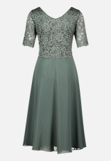 Cocktailkleid mit Spitze / Rückseite