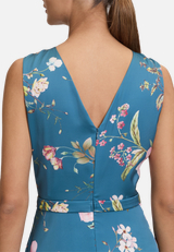 Abendkleid mit Blumenprint / Detailbild