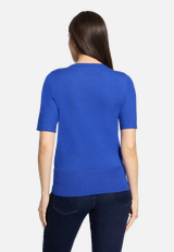 Basic-Pullover kurzarm / Modellfoto Rückseite