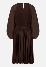 Chiffonkleid mit Rüschen / Rückseite