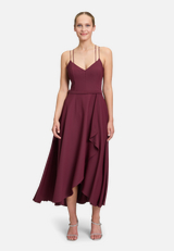 Abendkleid mit Volant / Modellfoto Vorderseite