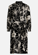 Hemdblusenkleid mit Bindegürtel / Vorderseite