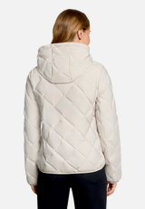 Leichte Steppjacke  mit Kapuze  / Modellfoto Rückseite