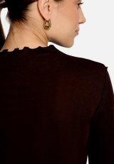 Langarm-Shirt mit Kräuselsaum / Detailbild