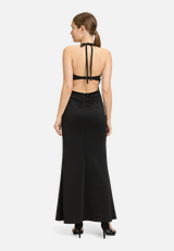 Abendkleid mit Cut-Outs / Modellfoto Rückseite