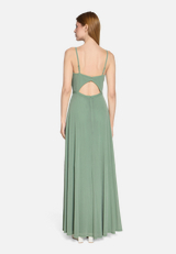 Abendkleid mit Lurexfaden / Modellfoto Rückseite