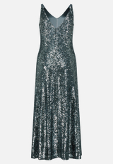Abendkleid mit Pailletten / Rückseite