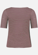 Ringelshirt  mit U-Boot Ausschnitt  / Rückseite