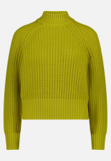 Grobstrick-Pullover mit Struktur / Vorderseite