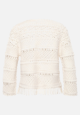 Casual-Strickjacke mit Rundhalsausschnitt / Rückseite