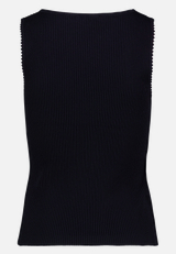 Stricktop  mit U-Boot Ausschnitt  / Rückseite