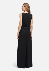 Abendkleid mit Volant / Modellfoto Rückseite