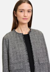 Jerseyjacke mit Fransen / Detailbild
