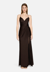 Abendkleid rückenfrei / Modellfoto Vorderseite