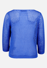 Lochstrick-Pullover mit 3/4 Arm / Rückseite