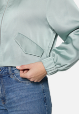 Satin-Jacke  mit Reißverschluss  / Detailbild