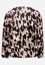 Schlupfbluse  mit Leoprint / Rückseite