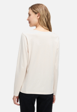 Basic Shirt mit Placement / Modellfoto Rückseite