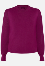 Feinstrickpullover  mit Puffärmeln  / Vorderseite