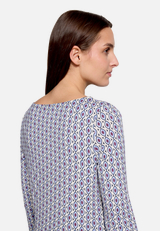 Shirt  3/4 Arm mit grafischem Muster / Detailbild