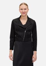 Bikerjacke mit Reißverschluss / Modellfoto Vorderseite