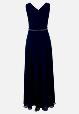 Abendkleid mit Plissee / Rückseite