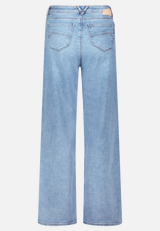 High Waisted-Jeans mit weitem Bein / Rückseite