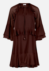 Volantkleid mit Rüschen / Vorderseite