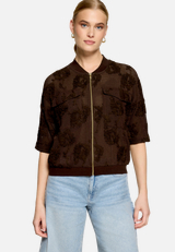 Blouson mit Fledermausärmeln / Modellfoto Vorderseite