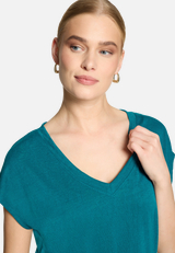 Basic-T-Shirt  mit V-Ausschnitt / Detailbild