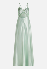 Abendkleid mit Stickerei / Rückseite
